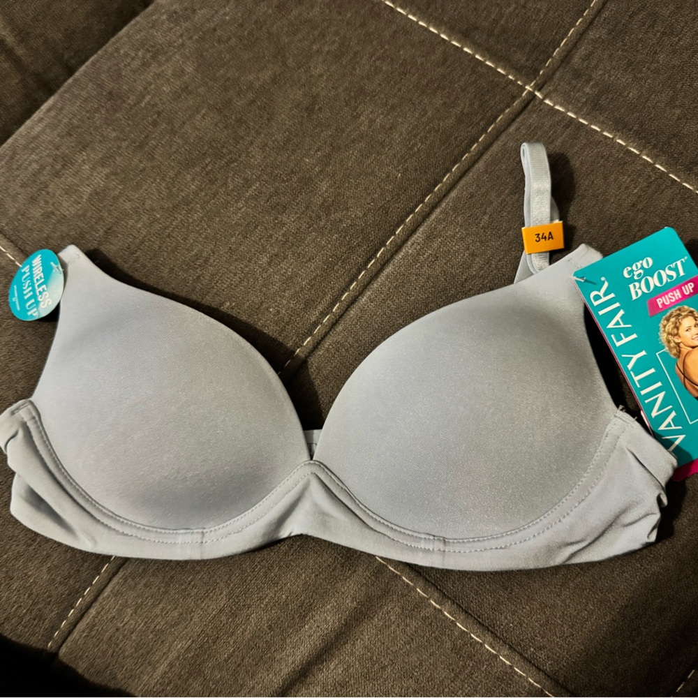 Vanity Fair Light Blue Push-Up Bra